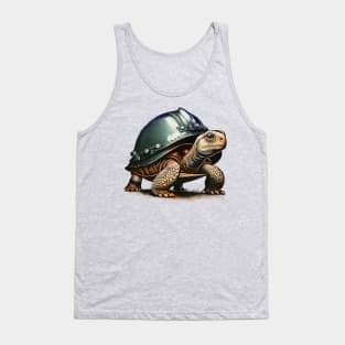 Tortoise with Helmet Tank Top